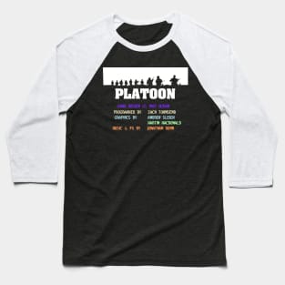 Platoon C64 Credits Screen (Dark Garments ONLY) Baseball T-Shirt